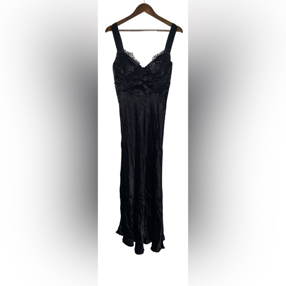 Astr The Label Dresses & Skirts - Astr The Label Aeris Satin Lace Trim Slip Maxi Dress Women M  Whimsigoth Fairy‎